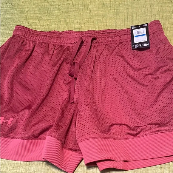 Under Armour Women's Athletic Mesh Shorts in Pink - Picture 1 of 3